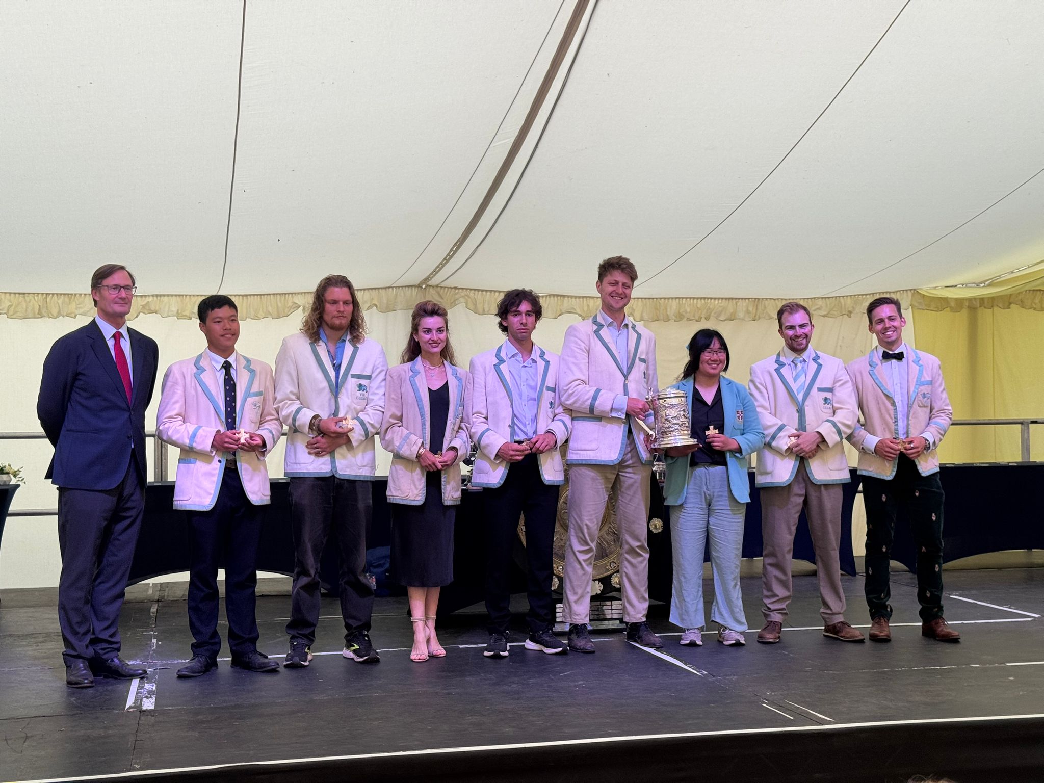 CURA members with the Chancellors’ Cup after the 2025 Varsity match